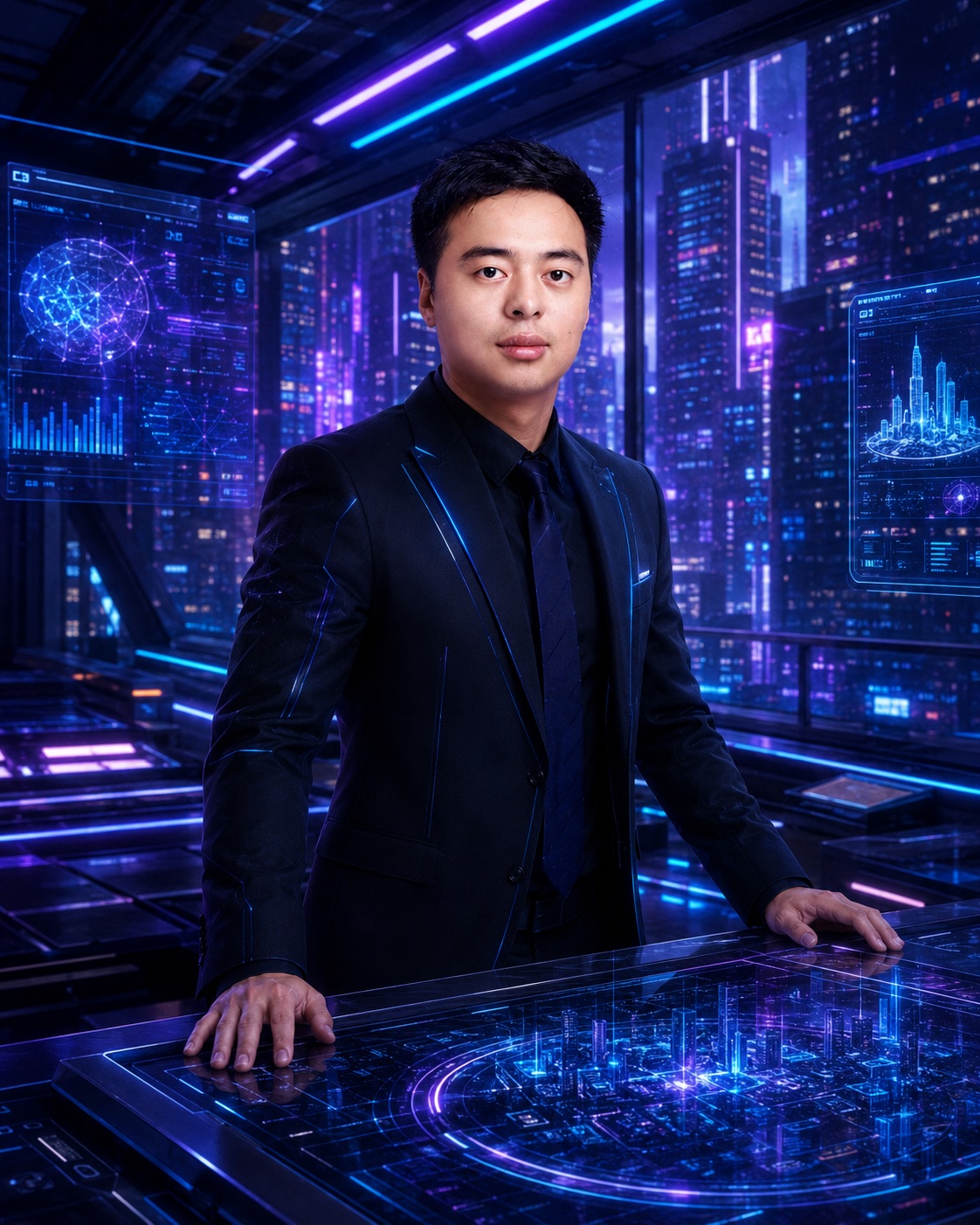 Michael Wang 与 AI 科技场景视觉